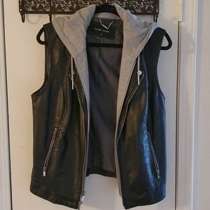 Black Rivet leather vest jacket